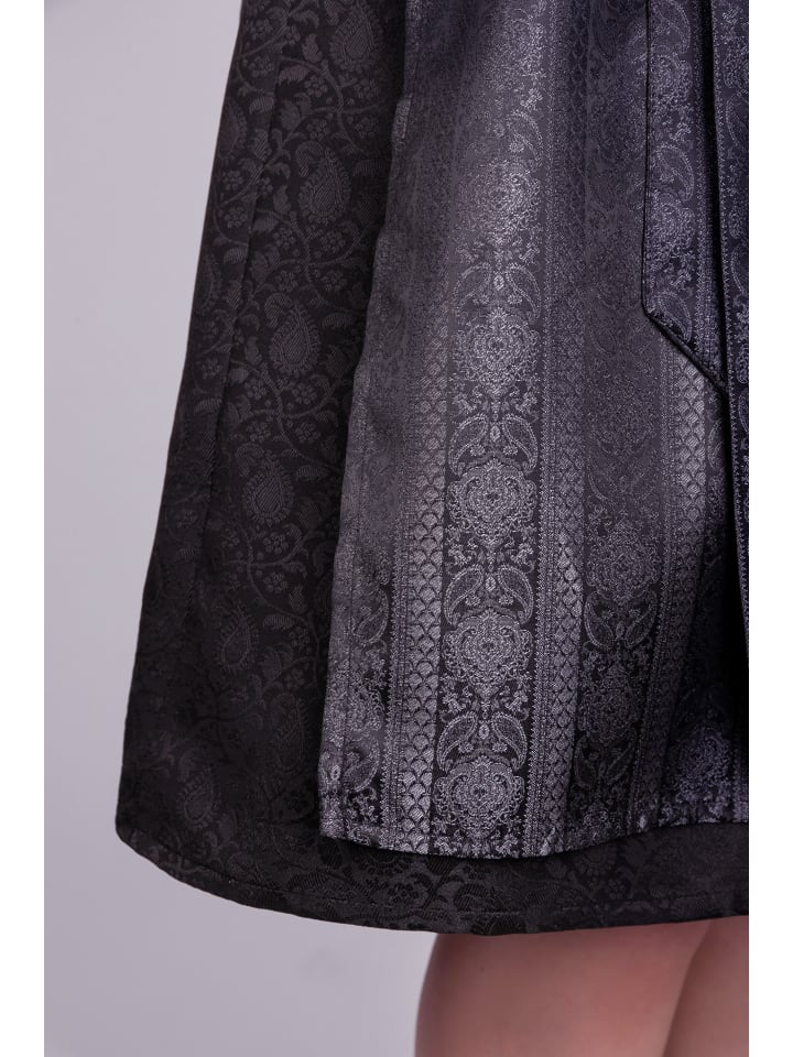 Edelnice Midi Dirndl Evi Samt Schwarz in schwarz günstig kaufen