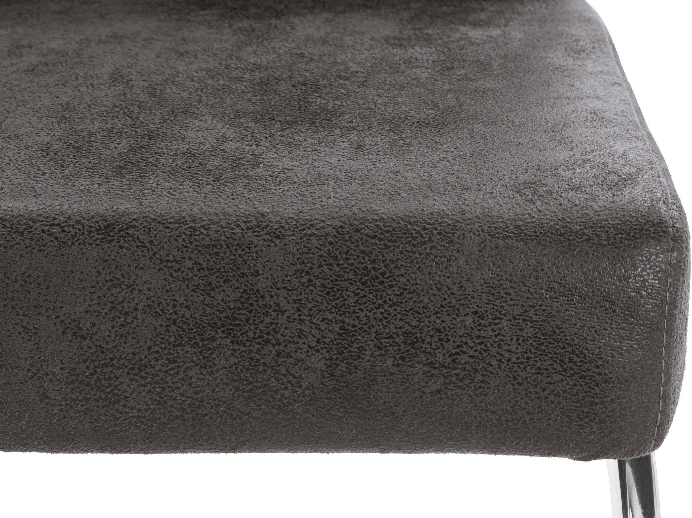 loft24 Freischwinger Lagona (2er-Set), Chromgestell aus Metall, Esszimmerstuhl Polsterstuhl
