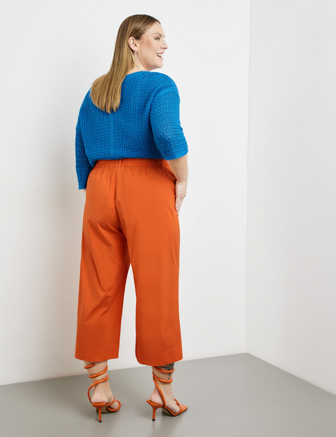 Weite 3/4 Hose mit Bindegürtel Lotta