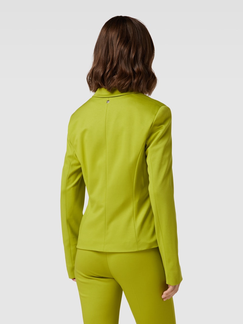 Blazer aus Viskose-Mix mit Stretch-Anteil mit Pattentaschen in apfelgrün