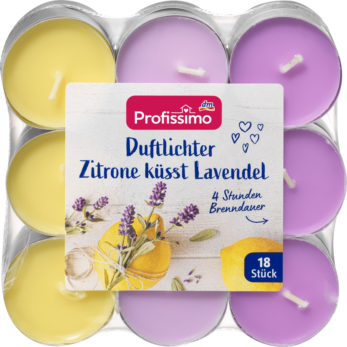 Duftlichter Lavendel küsst Zitrone Alu, 18 St