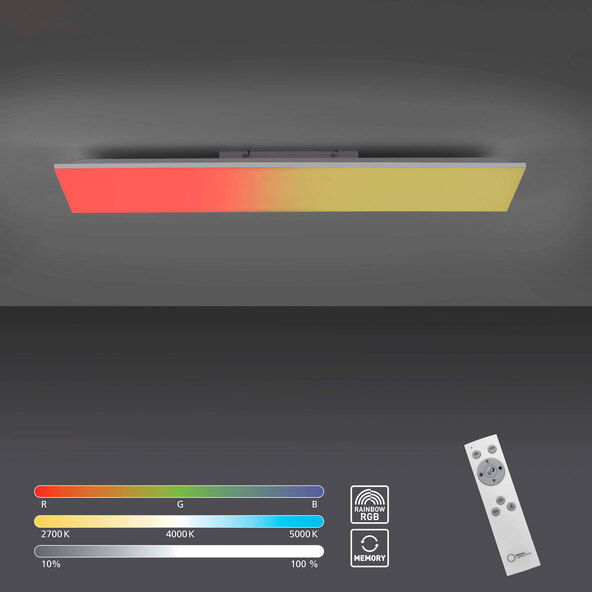 LED-Deckenleuchte Yukon, 26 W, 3.050 lm, 100 x 25 cm