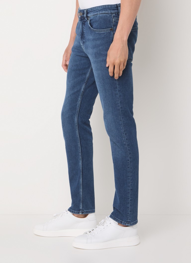 Blugi HUGO BOSS H-Delaware Slim Fit, nuanță închisă