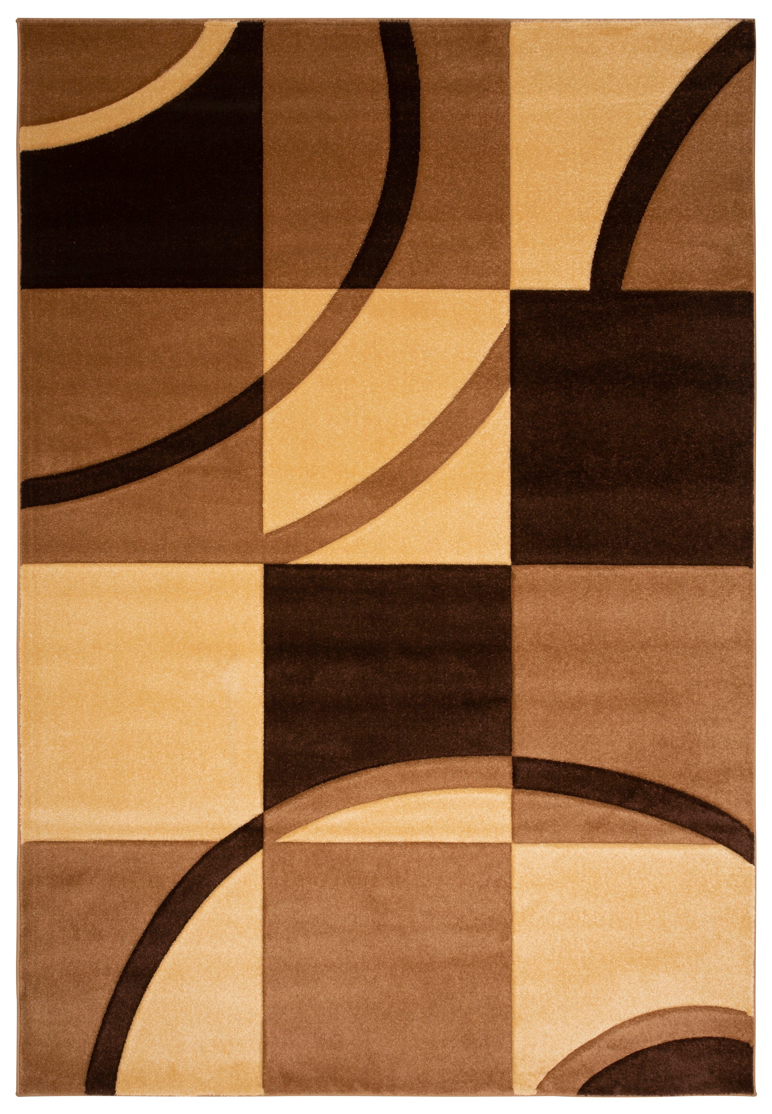 Teppich Josias, Home affaire, rechteckig, Höhe: 16 mm, mit handgearbeitetem Konturenschnitt, flach, Kurzflor, elegant