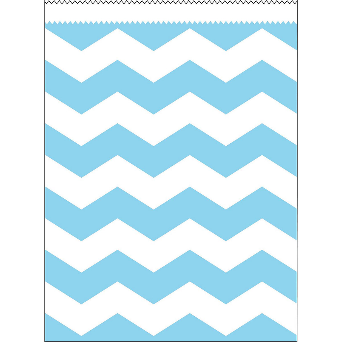 Geschenktüte Mitgebseltüte Chevron Hellblau, Papier, 22 x 16 cm, 10 Stück