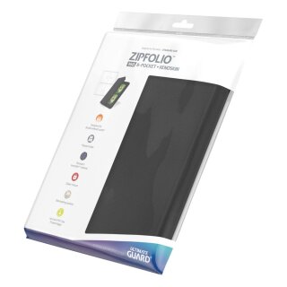 Ultimate Guard 4-Pocket Zipfolio Xenoskin Schwarz