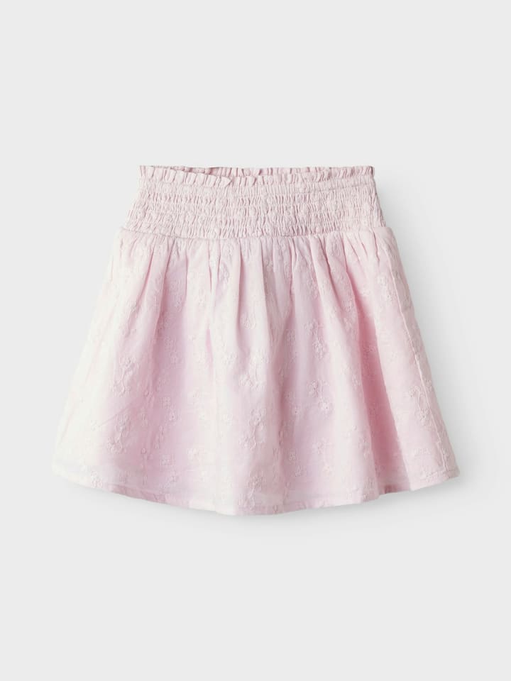 name it Rock mit Stickerei und elastischem Smokbund in Rosa günstig kaufen