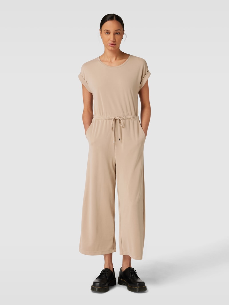 Jumpsuit mit Schlüsselloch-Ausschnitt in taupe