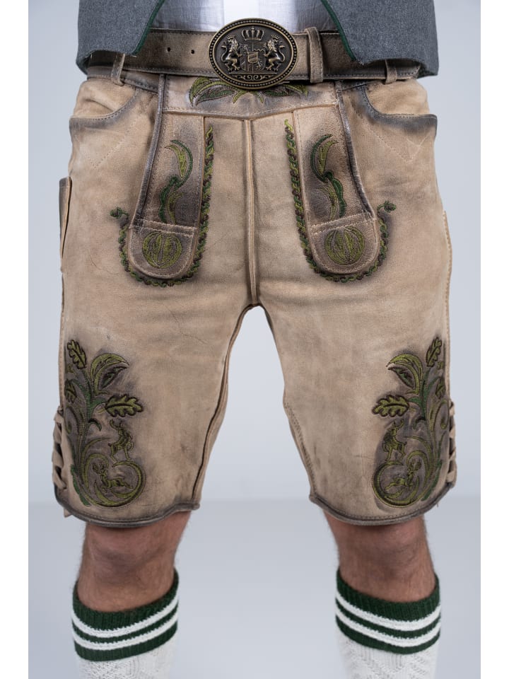 Edelnice Kurze Wildbock Lederhose Michael in natur günstig kaufen