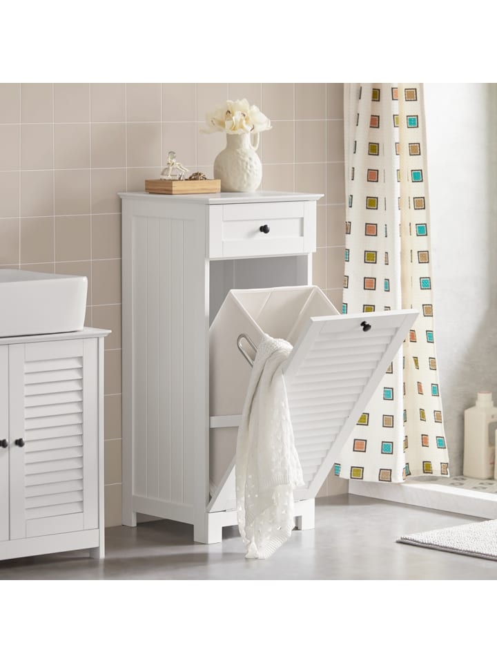 SoBuy Wäscheschrank in Weiß - (B)40 x (H)90 x (T)38cm günstig kaufen onesize