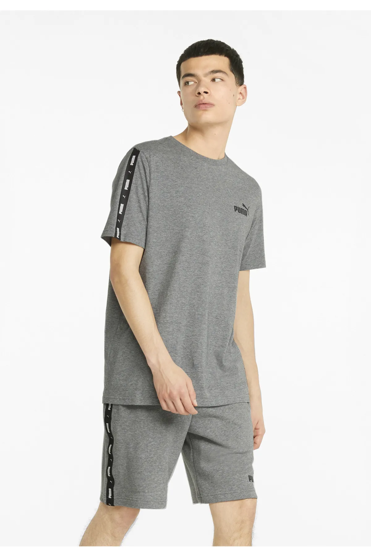 Puma  Essentials + T-Shirt mit Logo-Tape