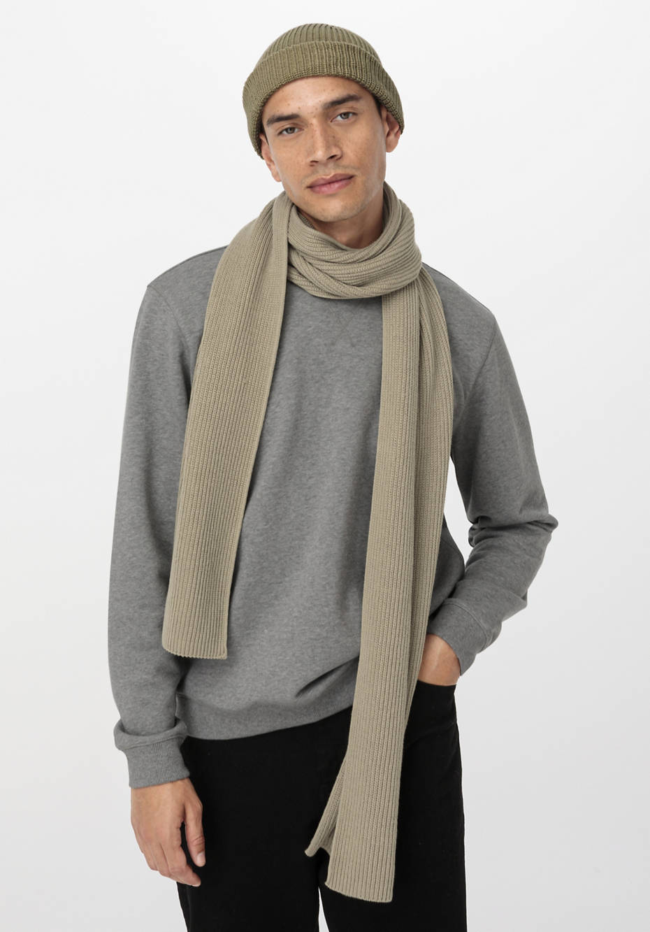 Unisex Strickschal aus reiner Bio-Baumwolle