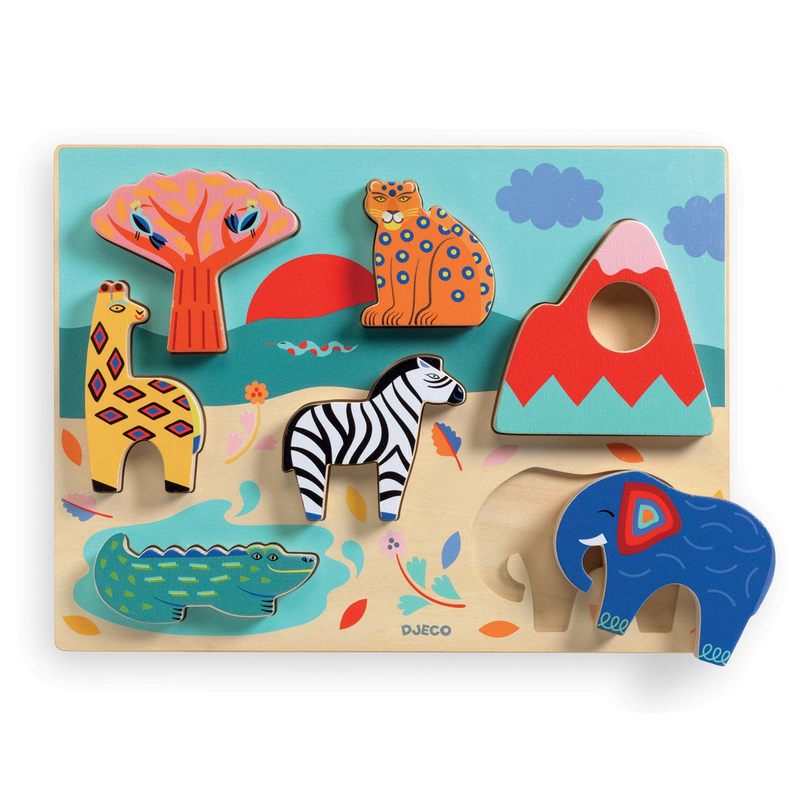 Puzzle encastrement Savana story Djeco