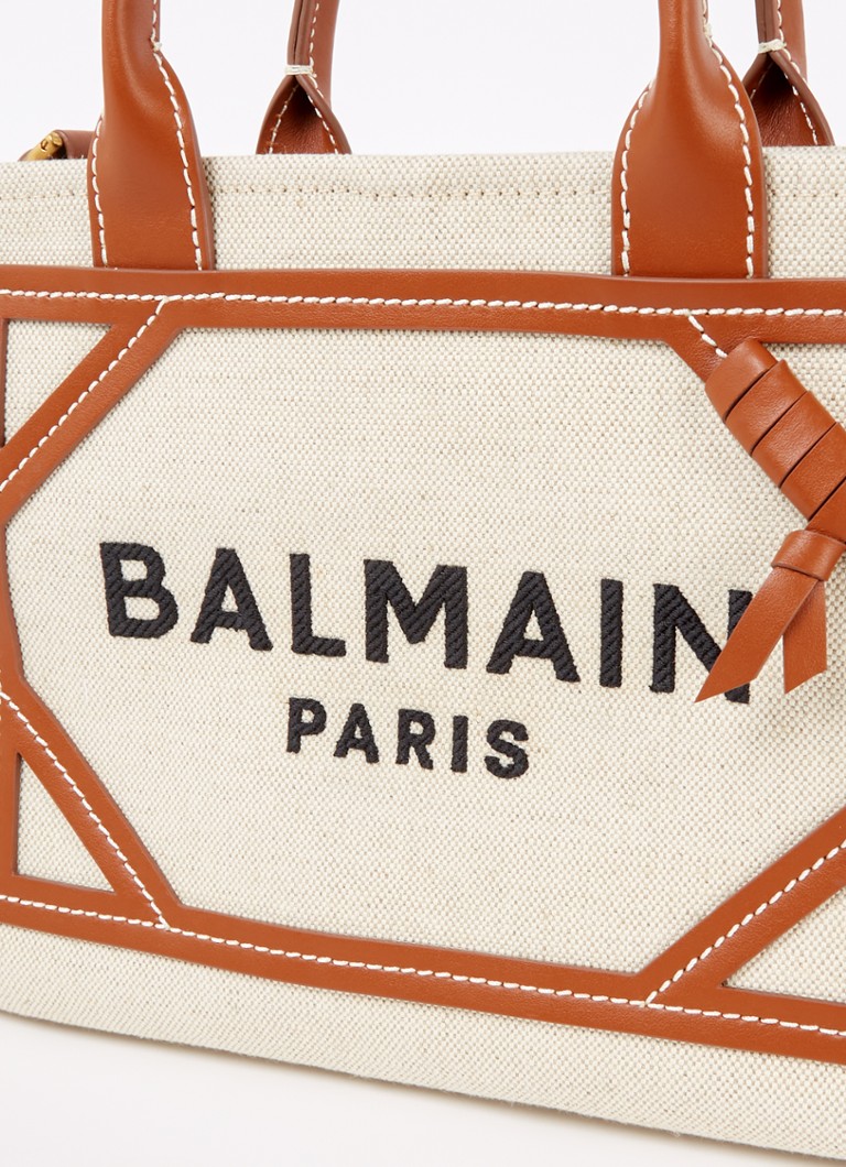 Balmain B-Army veske med skinndetaljer og justerbar skulderrem