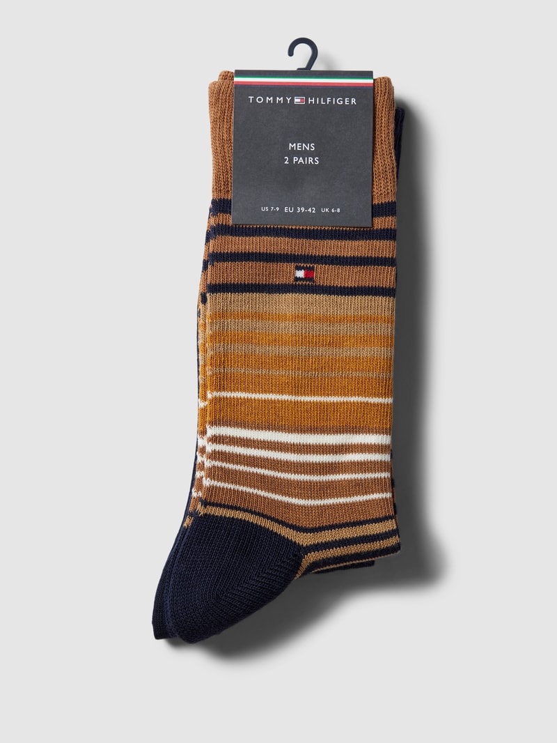 Socken mit Label-Details im 2er-Pack in beige