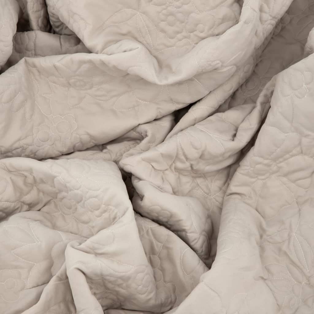 Baumwollbettdecke, Tagesdecke Niki 150x250 cm Polyester Beige, Venture Home, Bezug: Polyester