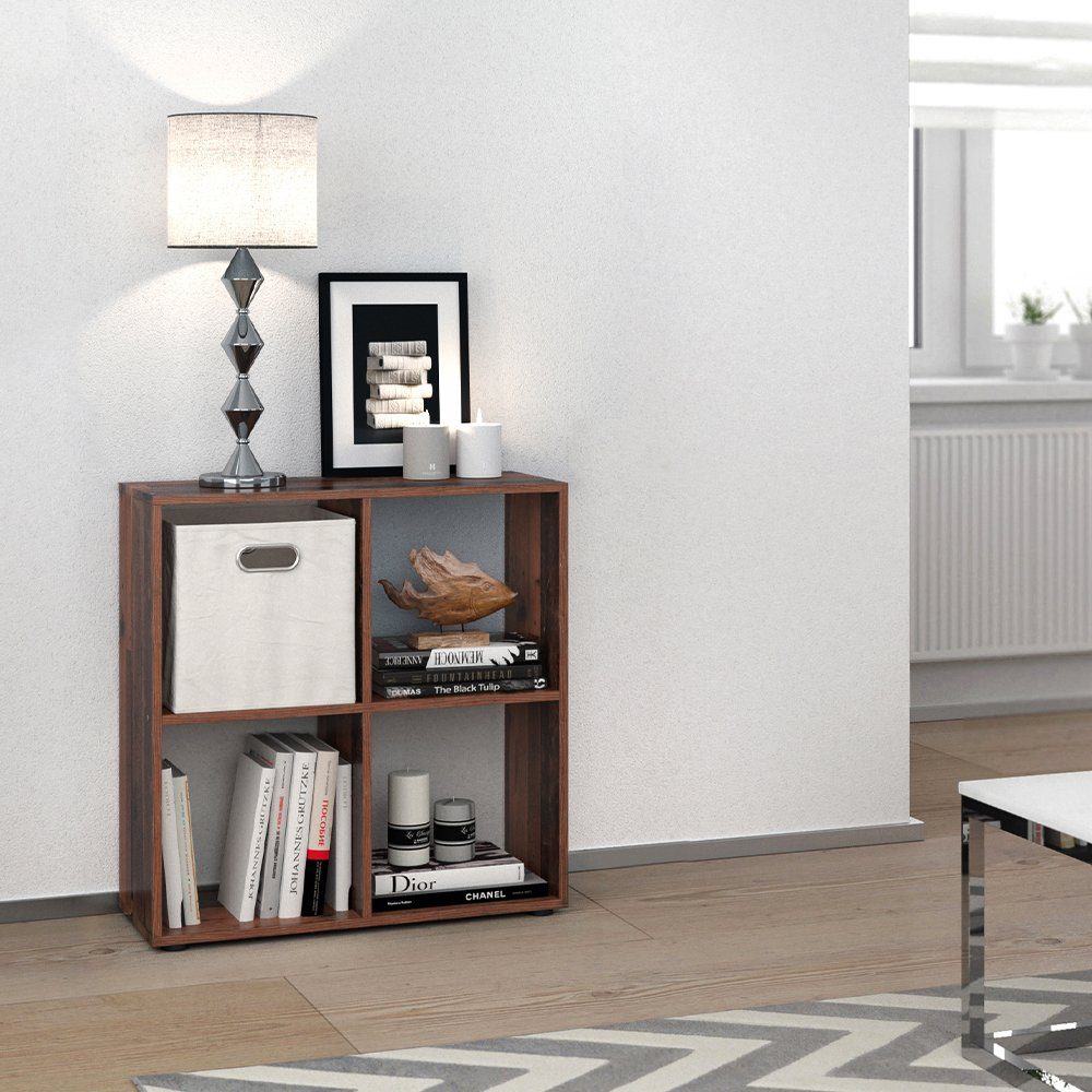 Vicco Raumteiler Standregal Bücherregal TETRA 4 Fächer Old Style