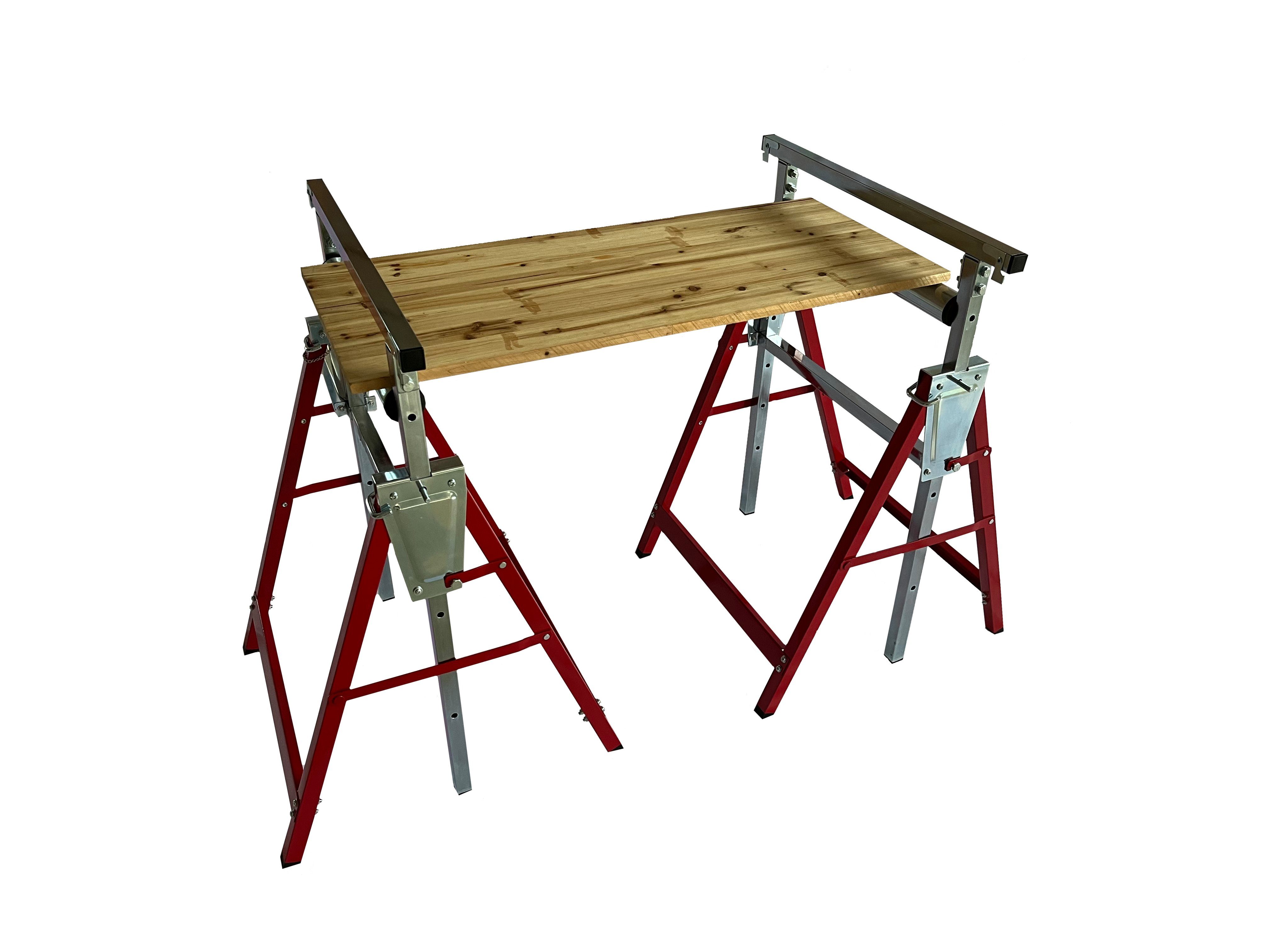 HC Tools Unterstellbock Arbeits-Unterstellbock & Rollenbock 2in1 Doppelpack, 150 kg max. Belastbarkeit, (Set), TÜV Süd GS, integrierter Rollenbock und höhenverstellbar