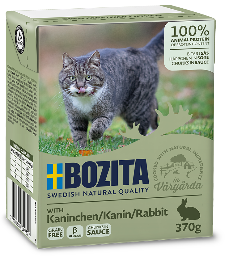 BOZITA Nassfutter BOZITA Häppchen in Soße 6x370g Kaninchen
