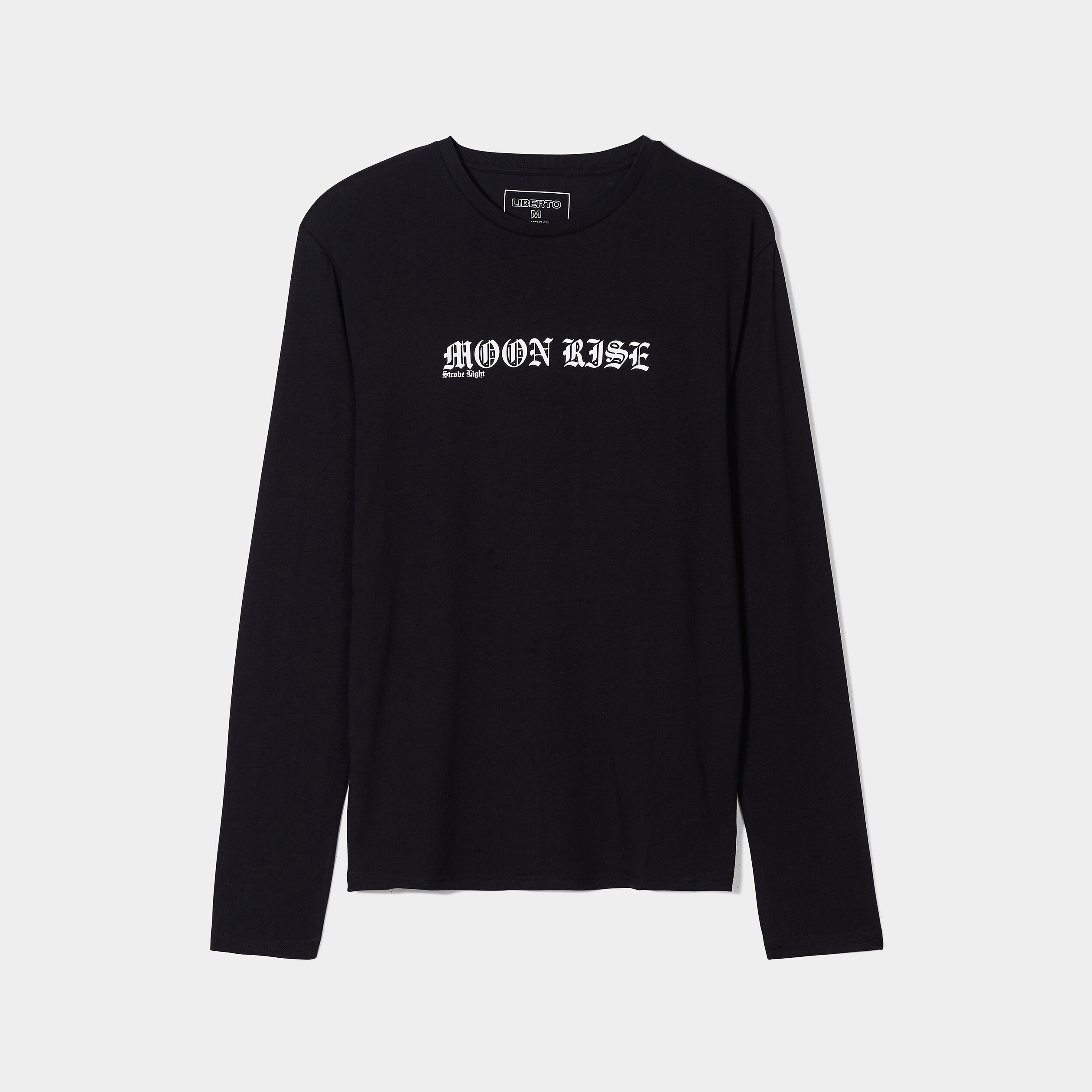 T-shirt droit manches longues Liberto noir homme | La Halle
