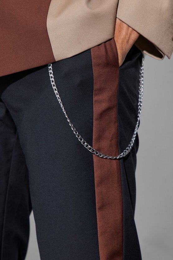 Slim-Fit Anzughose mit Seitenstreifen