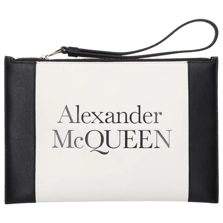 Alexander McQueen - Clutch 63306 Kalbsleder - weiß