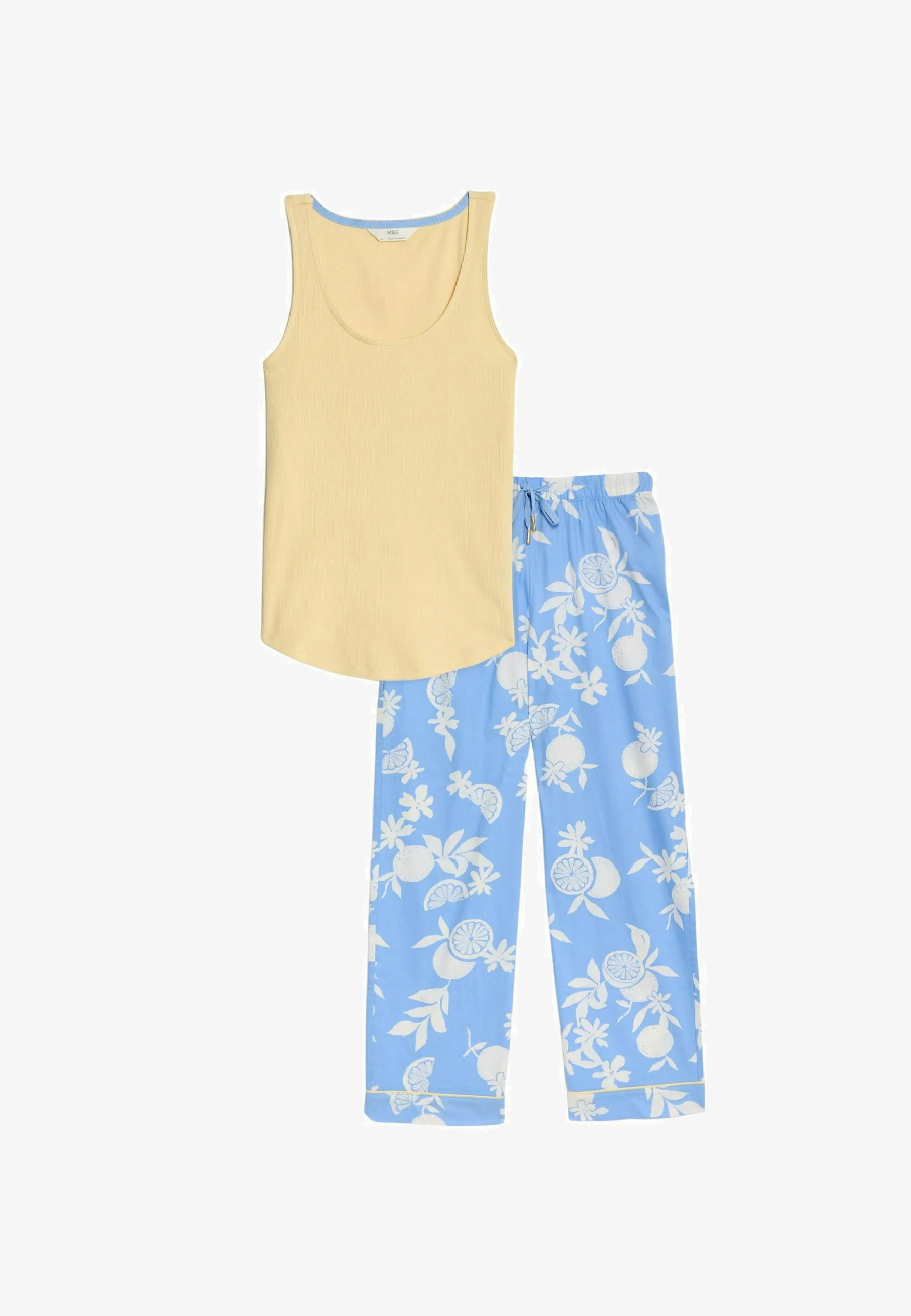 Pijama Marks & Spencer con estampado floral rico en algodón