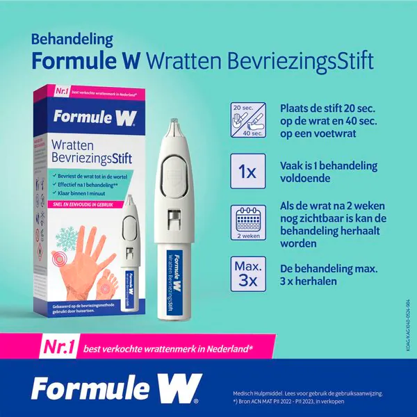 Fórmula W: dispositivo médico para congelar verrugas (15 ml)