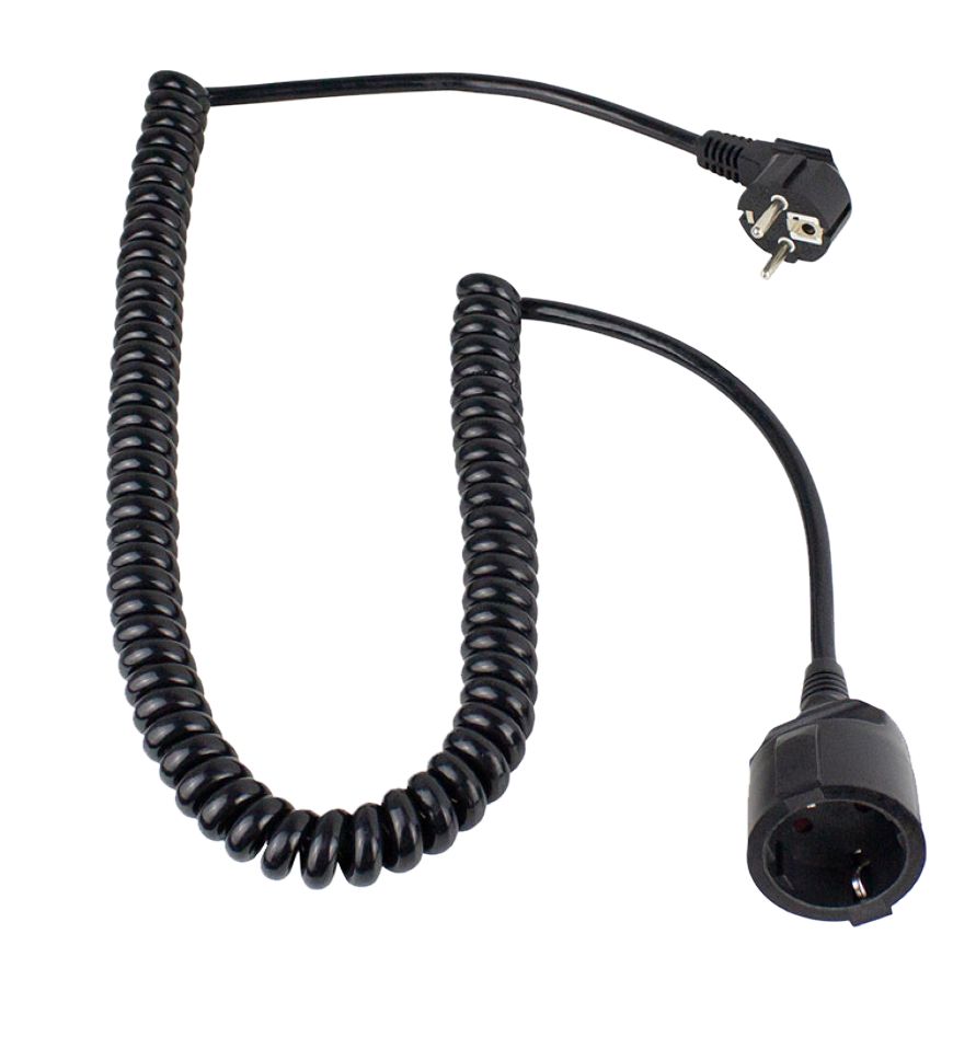 Schwabe 70410 Câble spiralé 230V/16A IP20 H05VV-F 3G1.5 1-2,5m