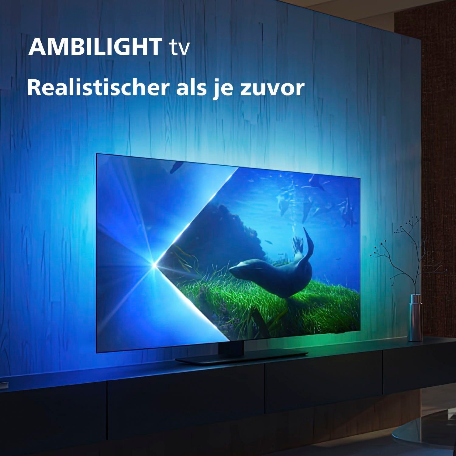 Philips 55OLED808/12 OLED-Fernseher (139 cm/55 Zoll, 4K Ultra HD, Android TV, Smart-TV)