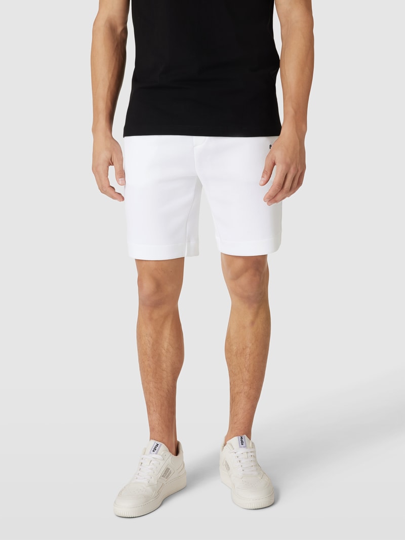 Shorts mit Tunnelzug in weiß