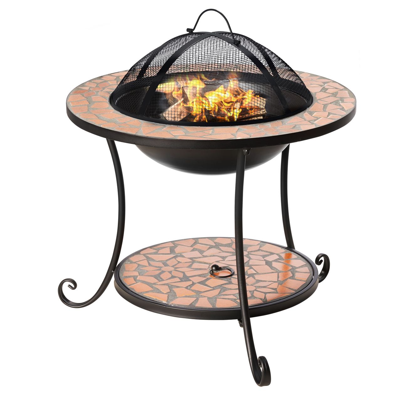 Weles Gartenfreude Feuerstelle Mosaik rostrot