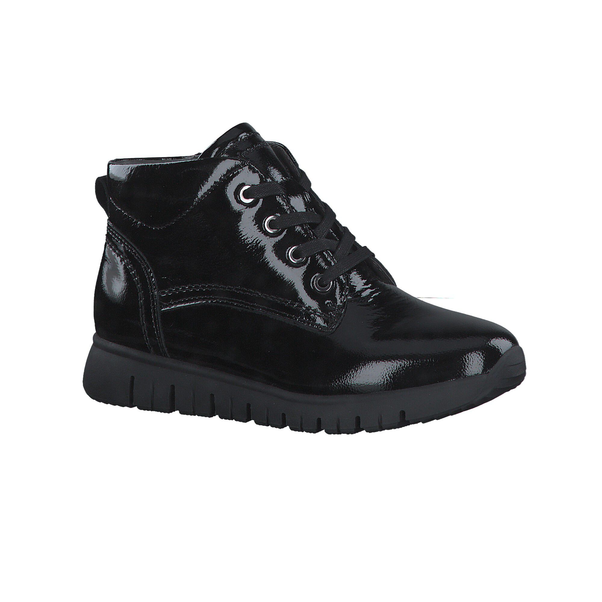 Bottines dessus cuir vernis