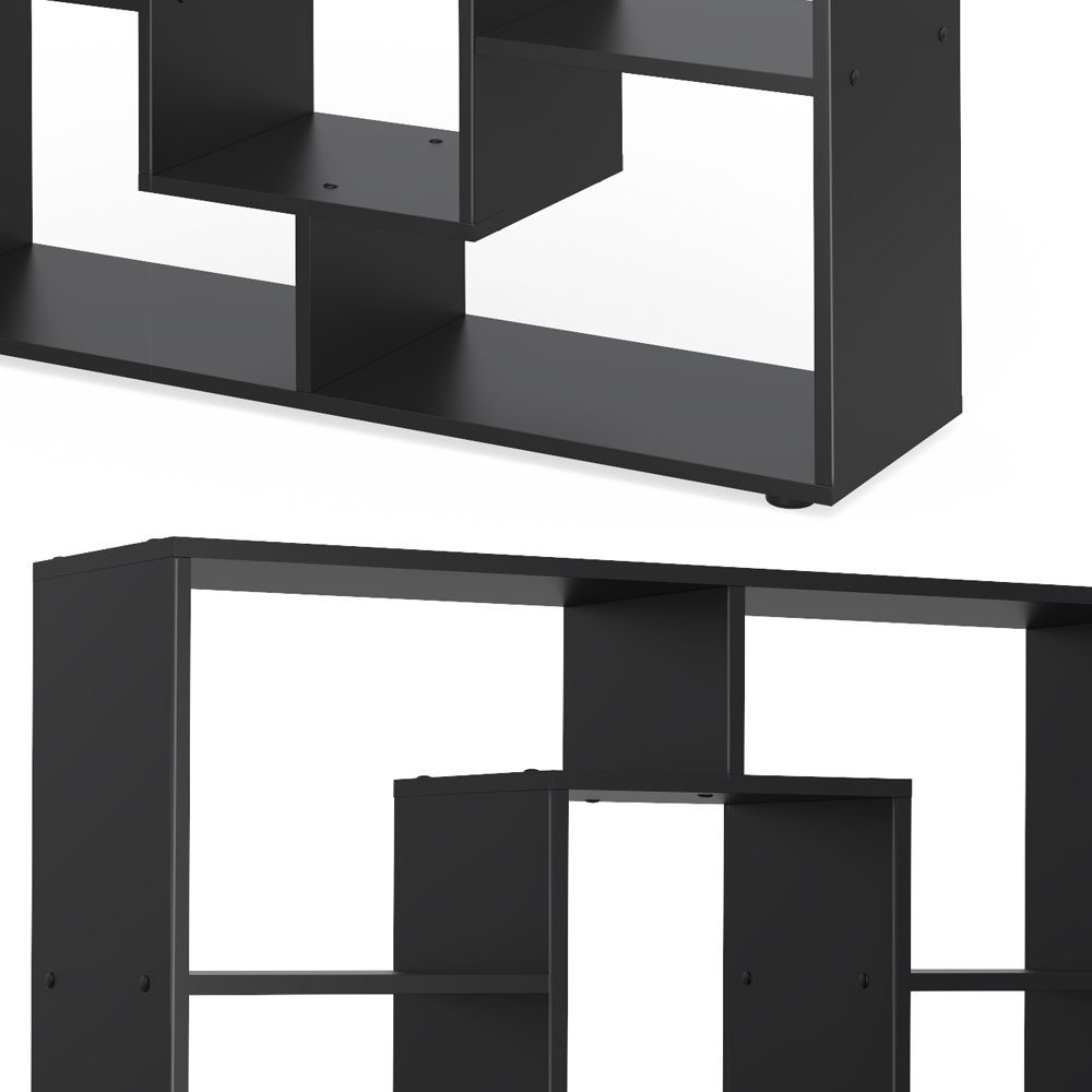 Vicco Raumteiler Bücherregal Standregal 12 Fächer Schwarz