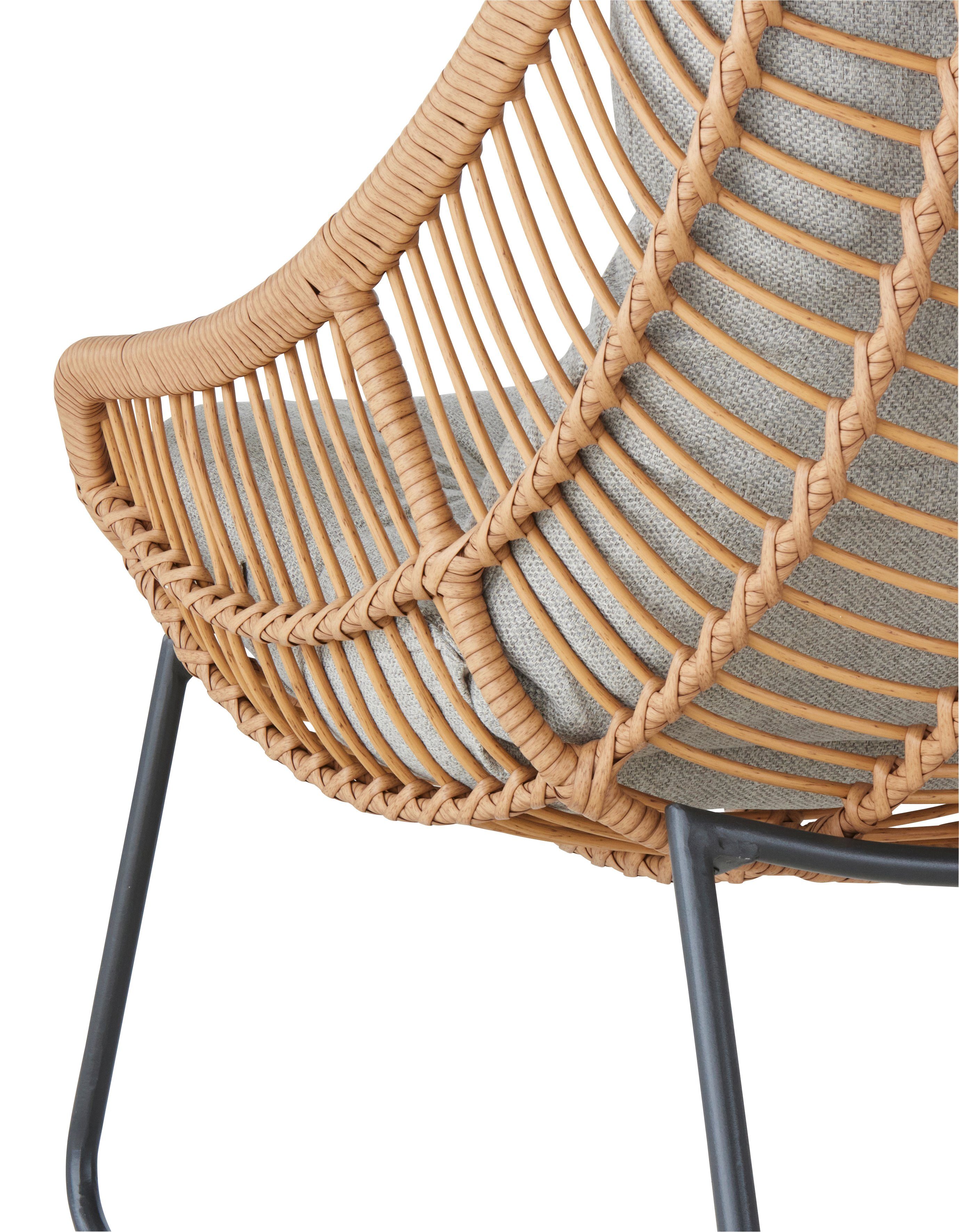 Guido Maria Kretschmer Home&Living Gartenlounge-Set Naxos, (9-tlg), mit natürlichem Look und gemütlichen Kissen