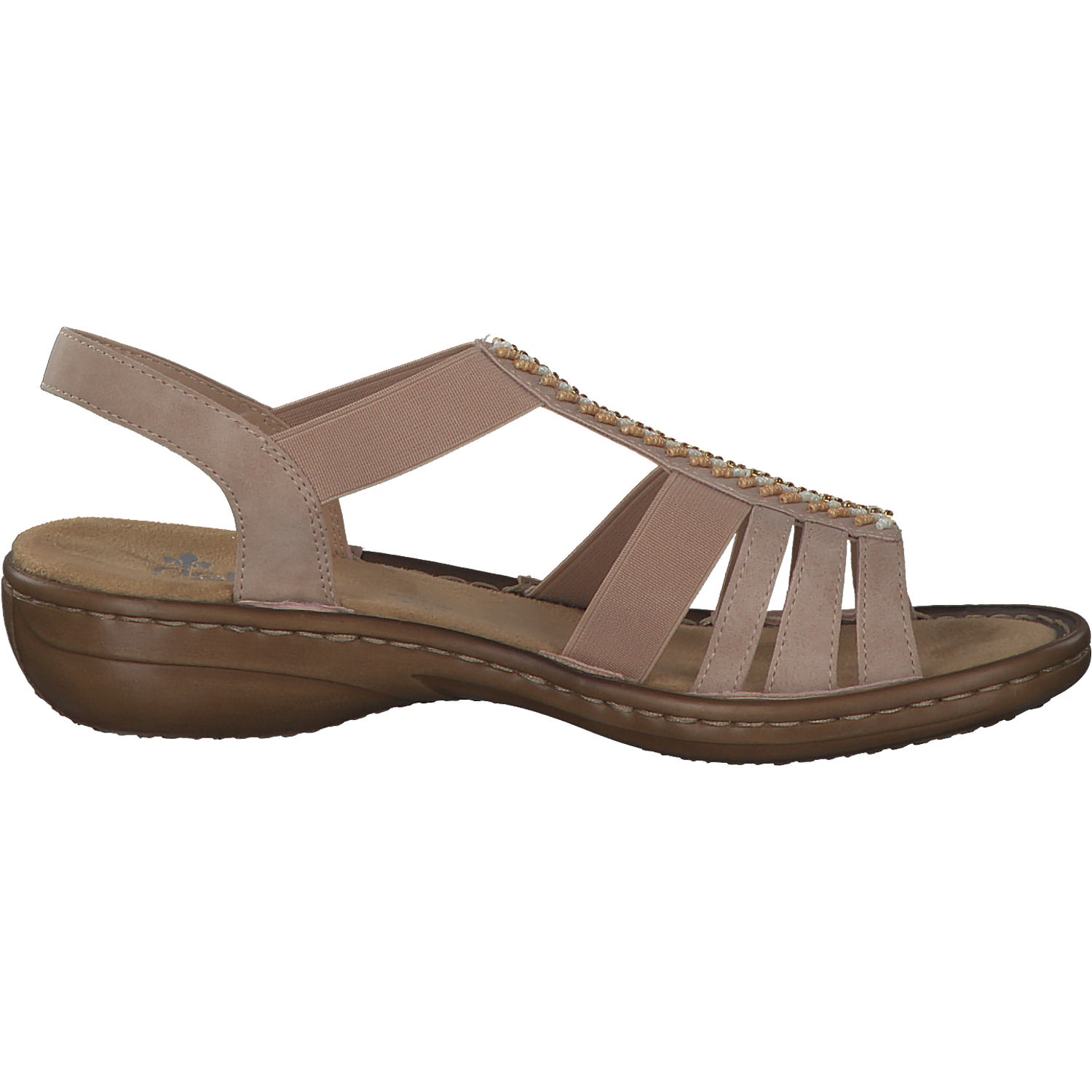 Rieker 60852, Klassische Sandalen, Damen, Beige