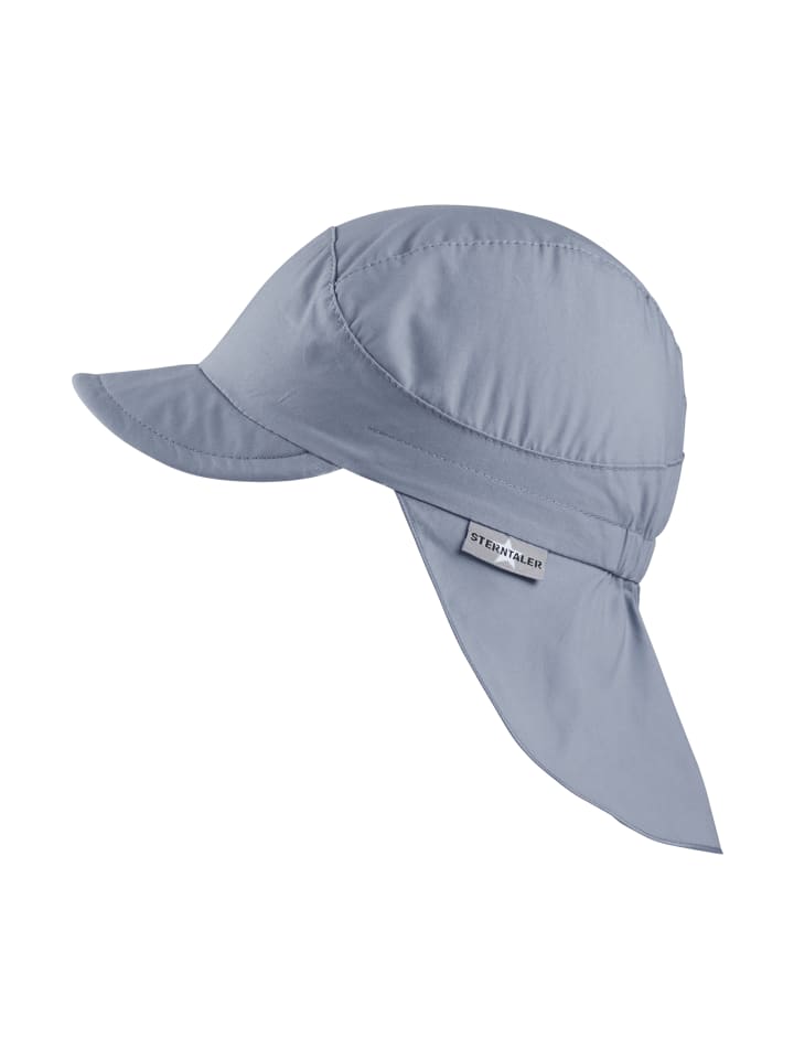Sterntaler Schirmmütze mit Nackenschutz Basic in blaugrau günstig kaufen