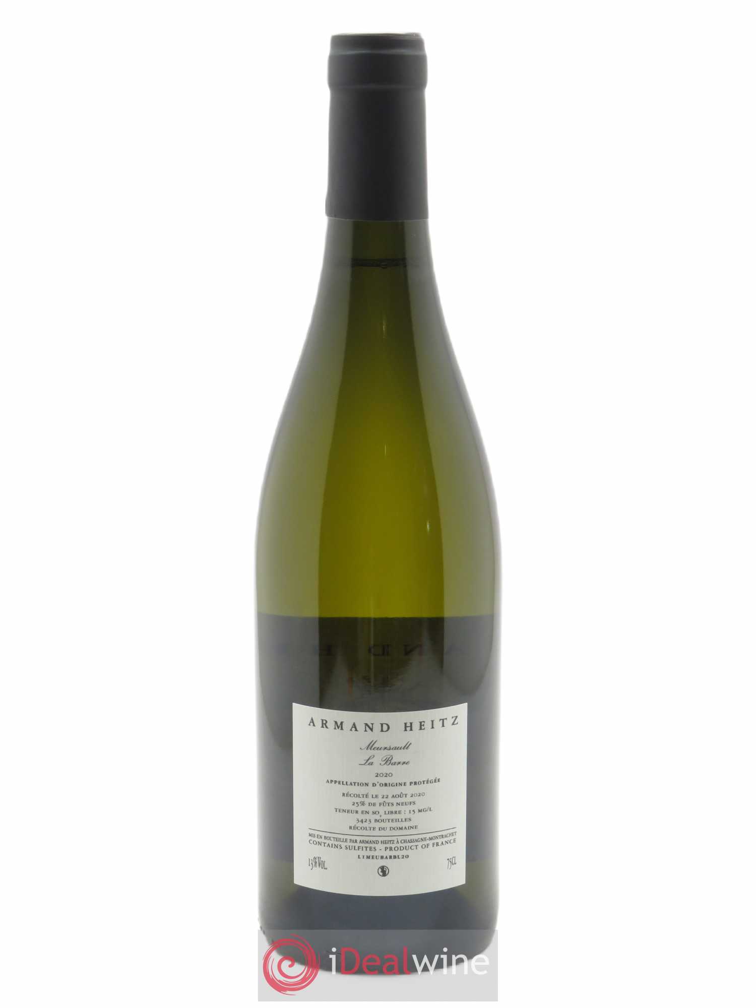 Meursault En la Barre Armand Heitz  2020 - Lot de 1 Bouteille