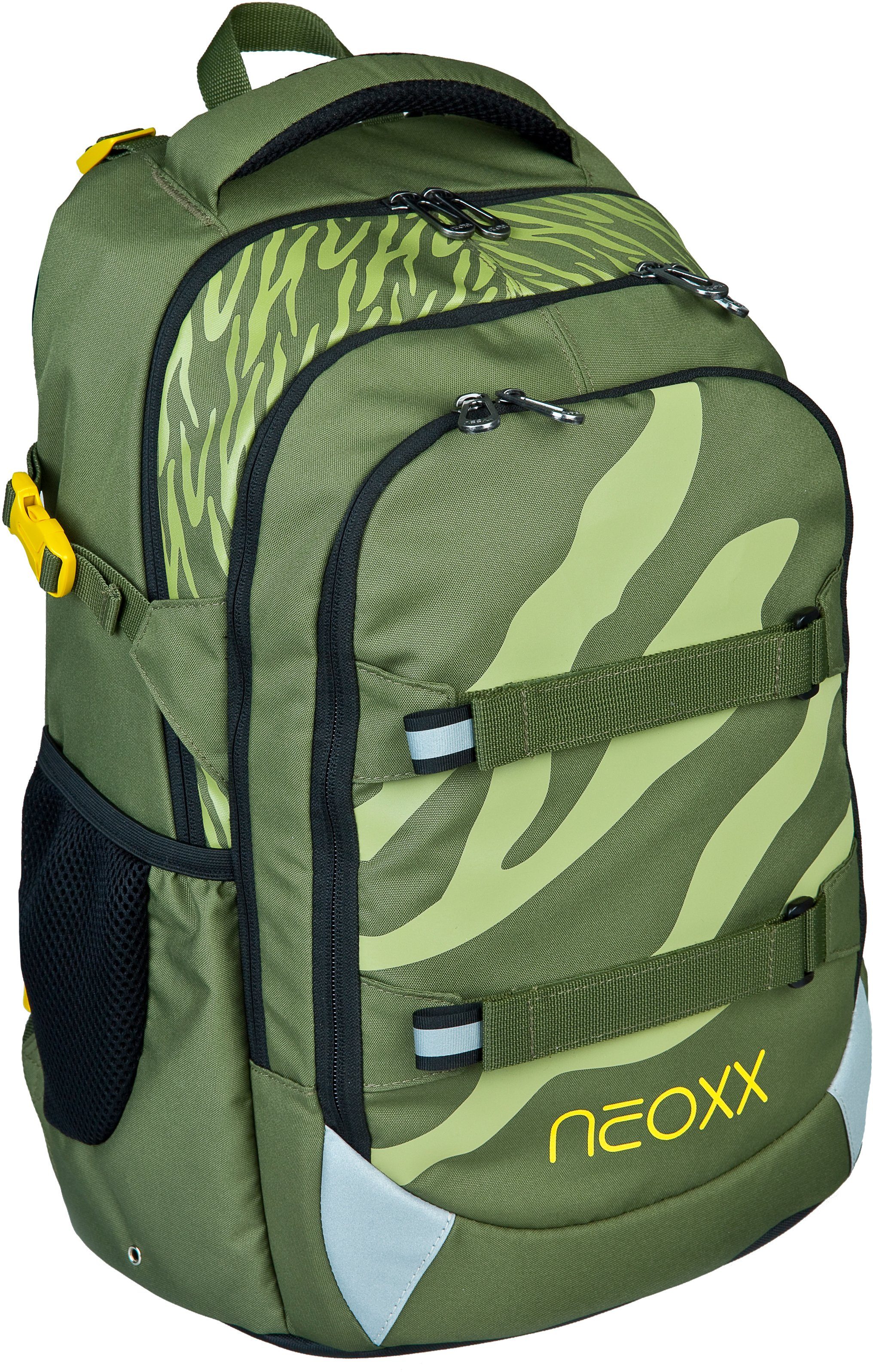 neoxx Schulrucksack Active, Ready for Green, aus recycelten PET Flaschen