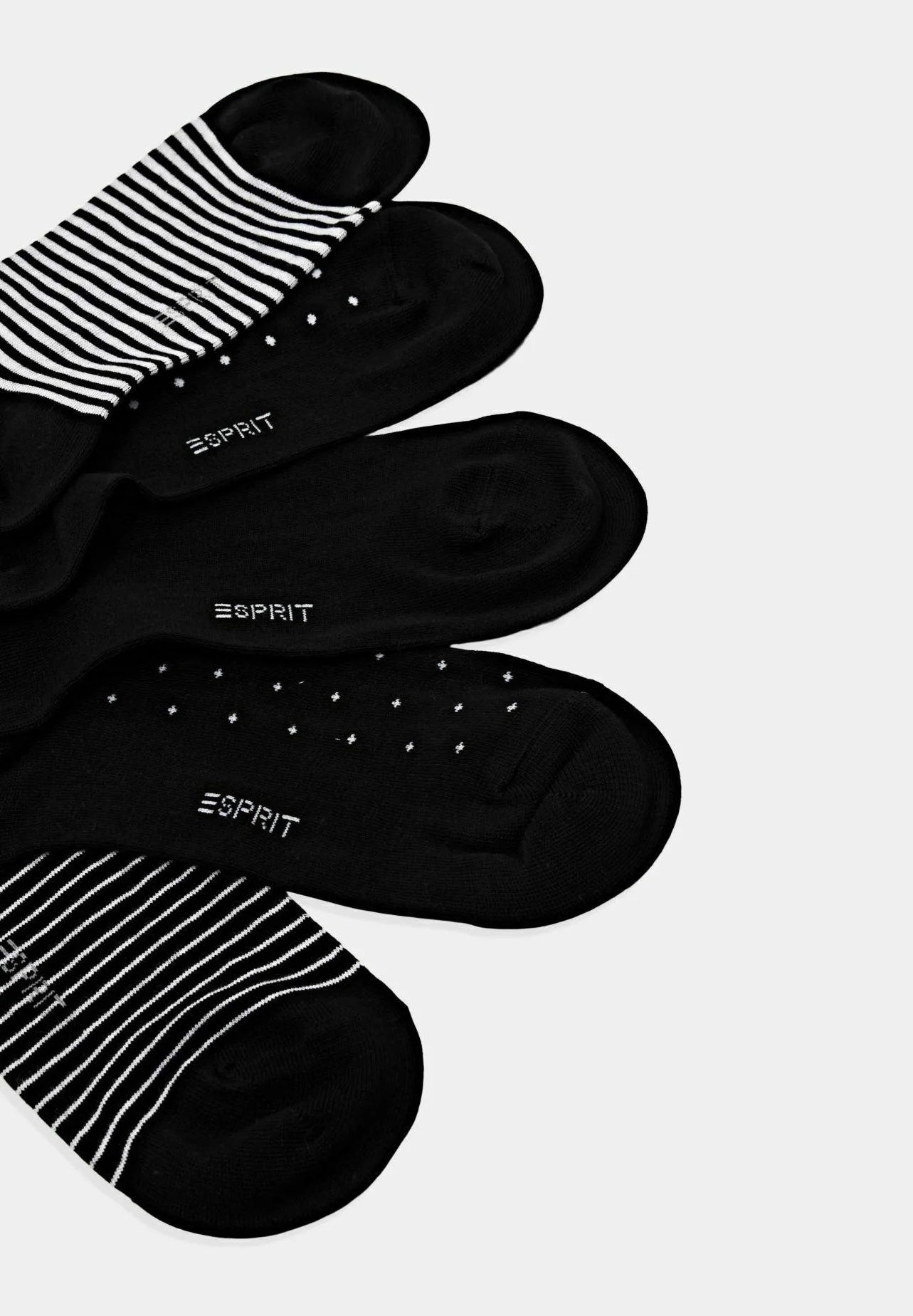 Calcetines Esprit Dots & Stripes (paquete de 5) con estampado