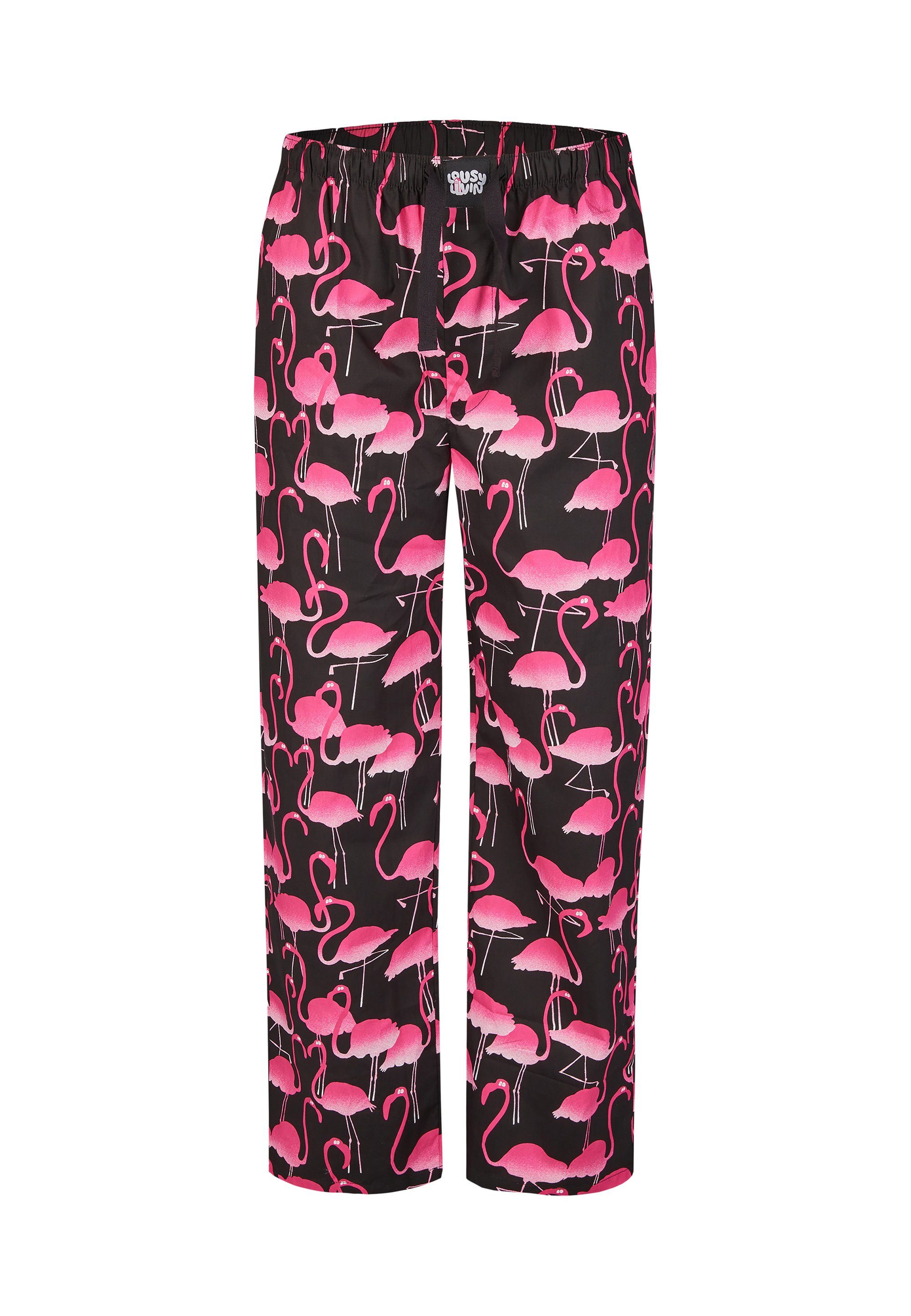 Lousy Livin Stoffhose Pants Flamingo mit Flamingo Print