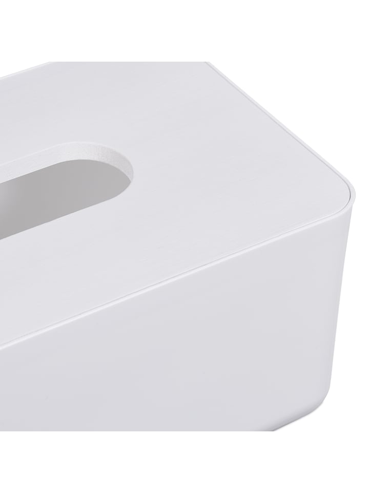 relaxdays Tücherbox in Weiß - (B)23 x (H)10 x (T)13 cm günstig kaufen onesize