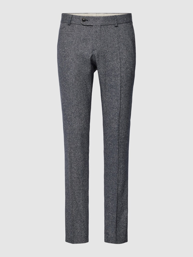 Anzug-Hose mit feinem Webmuster Modell 'Tomte' in blau