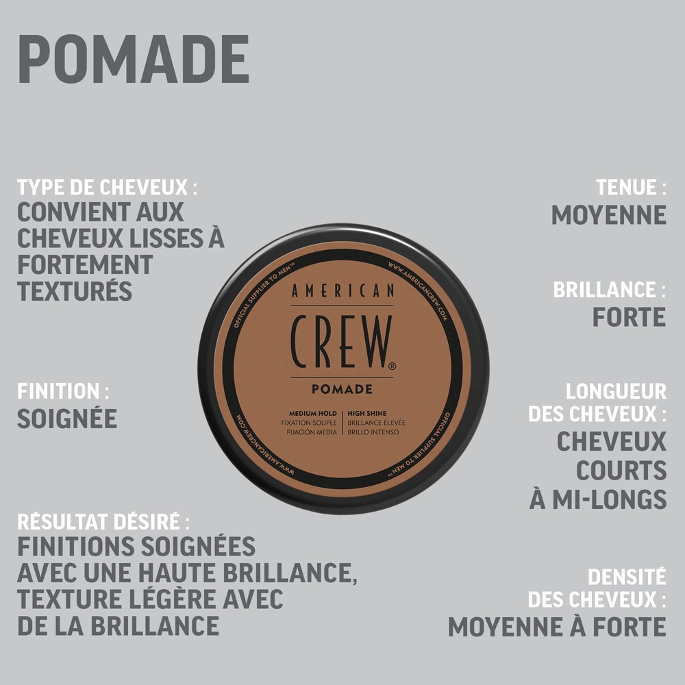 american crew Cire Cheveux, Fixation Souple, Brillance Élevée Cire de coiffage