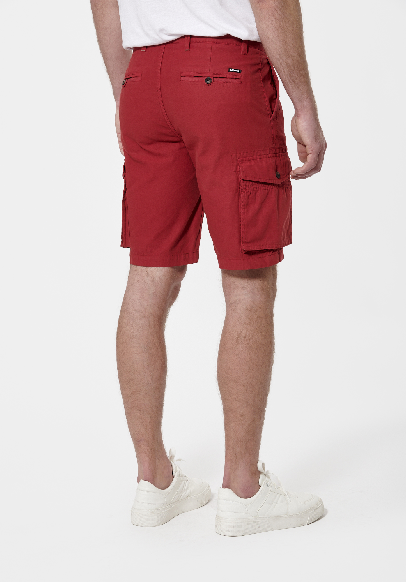 MARCO  Short rouge cargo Homme en 100% coton