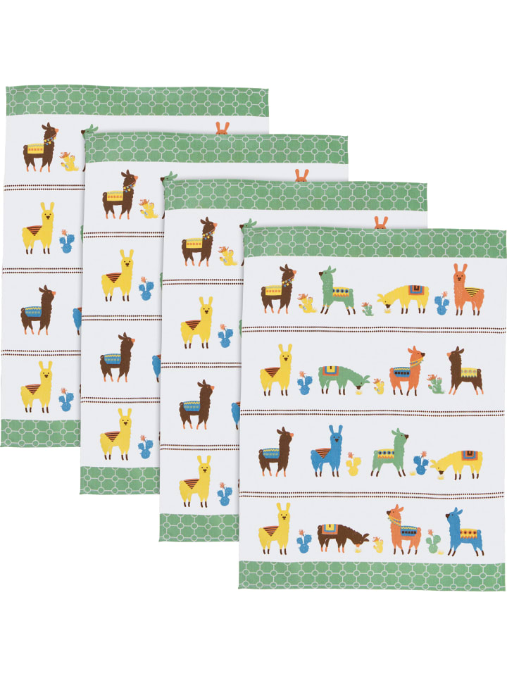 Erwin Müller Baumwolle Geschirrtuch 4er-Pack in Lama günstig kaufen 50 x 70 cm