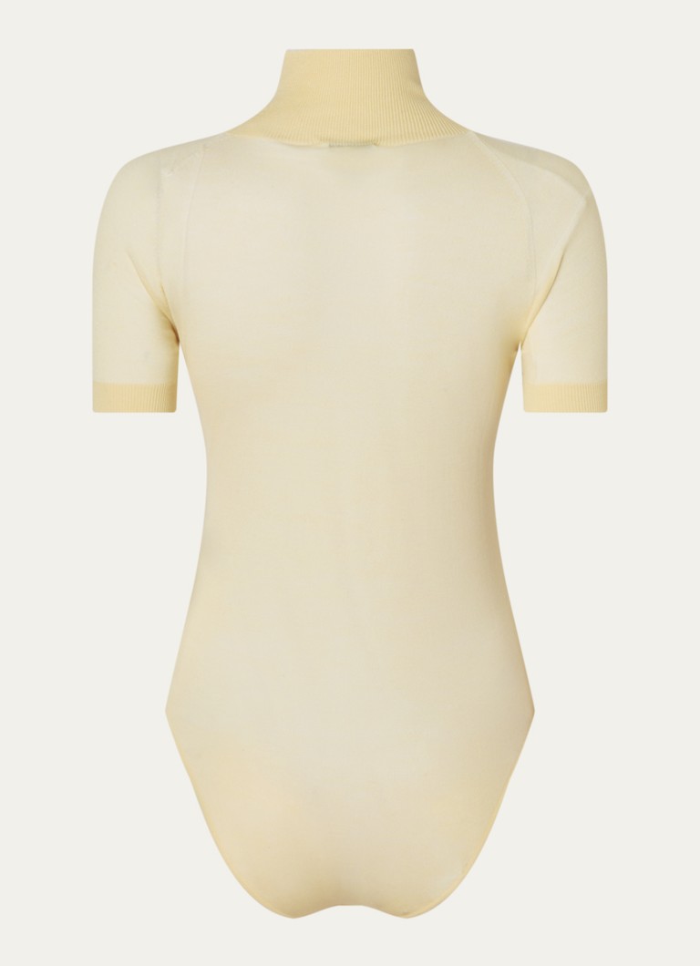 Body Alaïa z jemně pletené merino vlny s rolákem