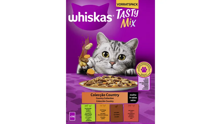 Whiskas® Tasty Mix Portionsbeutel Country Collection in Sauce 2040 g