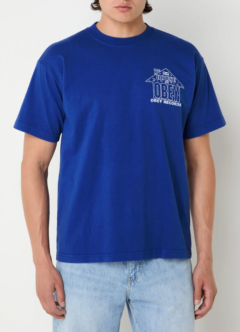 Obey House Of Obey Records T-Shirt with logo and back print