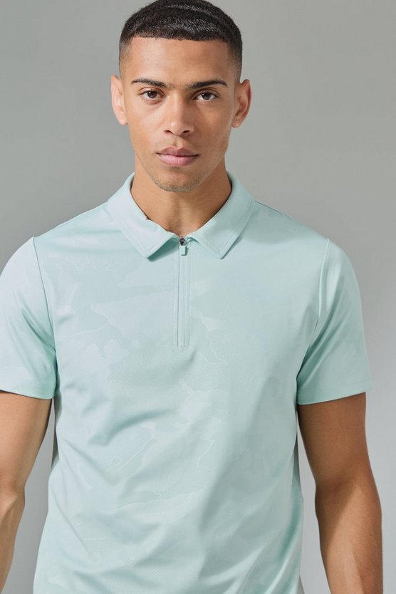 Man Active Camouflage Golf Poloshirt